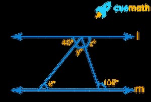 Based on the given diagram, find the values of x, y, and z wher... | Filo