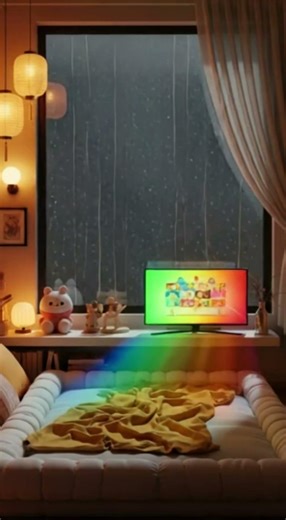 POV: You Found the Coziest Room During a Storm 🌧️📺 #naturesounds #rain #rainoundforsleep