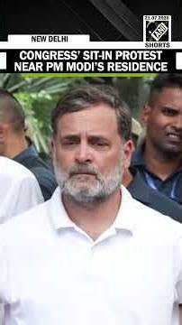 Rahul Gandhi, Priyanka, Congress MPs hold protest at Lok Kalyan Marg demanding PM Modi’s resignation