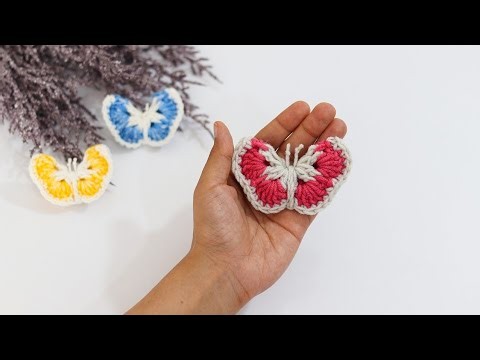 🦋Beautiful Crochet Butterfly Applique | Easy Pattern for Beginners🦋