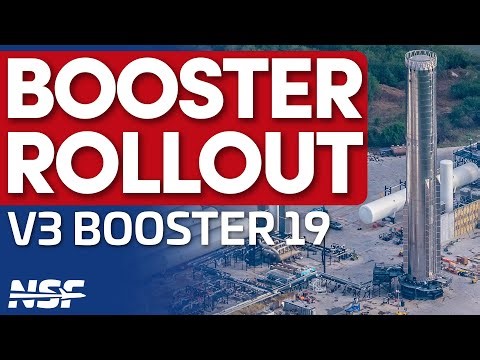 SpaceX rolls Flight 12 Booster 19 to Masseys