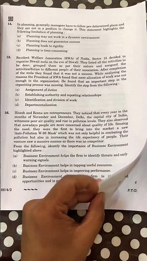 CBSE class 12 Business studies question paper set 2 session 2022-23