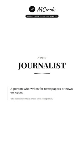 Learn English: What is Journalist? | Vocabulary Shorts