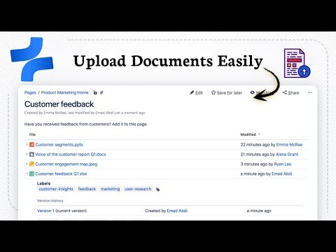 How to UPLOAD DOCUMENTS In Confluence PAGE