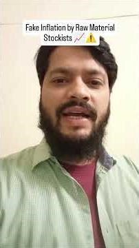 Fake Inflation by Raw Material Stockists 📈⚠️Market mein artificial shortage create karke prices ko