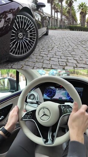 1 or 2? 👇 Whats your choice? Steer-by-wire vs classic steering the Mercedes EQS