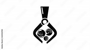 Crane with log icon animation simple best object on white