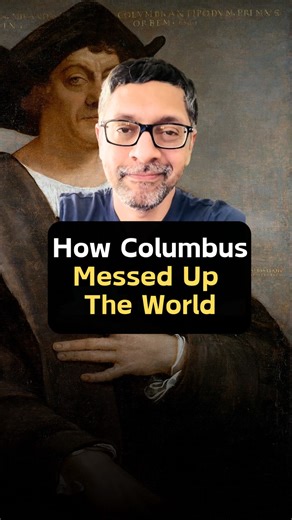 Krish Ashok on Instagram: "HOW COLUMBUS MESSED UP THE WORLD After him, European diseases mostly wiped out the native populations of the Americas, the potato and quinine from South America helped Europe conquer more land and finally, tobacco from the Americas caused the loss of over 6B person years since its introduction to the rest of the world. But we got chillies and tomatoes, so that is there #reelkarofeelkaro #reels #reelsofinstagram #food #explore #foodhistory #history"