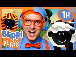 Gotta Catch All the SHEEP!!! 🐏 BEST OF BLIPPI PLAYS ROBLOX! 🎮 Educational Gaming Videos for Kids