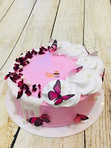 34K views · 1.2K reactions | Learn beautiful Rose Gulkand cake..with edible butterflies in this video... Dont forget to share this video with your friends and family | TUTU CAKES | Facebook