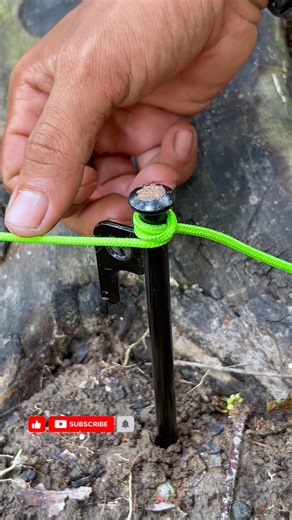 Easy Tent Knot That Won’t Slip! 💪 #shorts