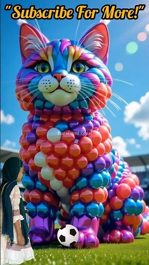 Balloon Cat Turn To Real 😱 | Magic Balloon Transformation | Satisfying Burst Video