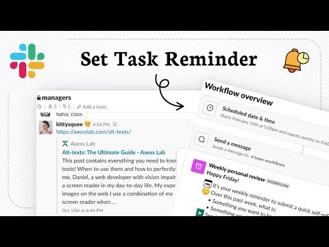 How to set a reminder in Slack (Task Alert)