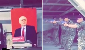 Jeremy Corbyn photo SHOT AT by 'British Army soldiers' in video