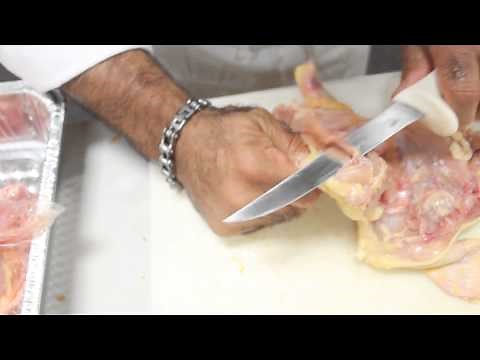 Eric Eisenbud shows us how to debone a cornish game hen