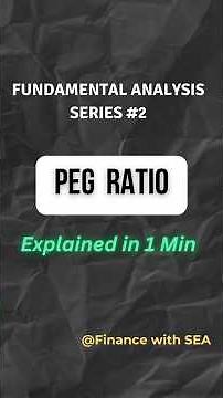PEG Ratio Explained in 1 Min | Quick Fundamental Analysis #shorts #finance