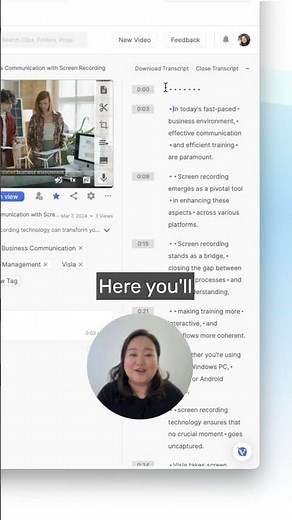 Download your transcript as .txt, SRT, or VTT files #Visla #VideoTranscription #Videotools #AI