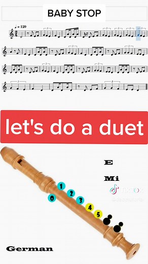 Flute Tutorial: Baby Stop Recorder Notes and Lyrics