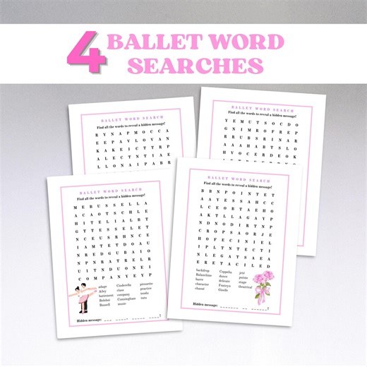Ballet Word Search for Kids Printable, Dance Word Search, Word Find for Kids - Etsy