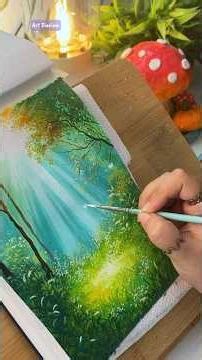 ✨Relaxing Gouache Painting 🩷🌈 #creative #gouachepainting #shorts #relaxing