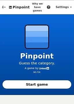 LinkedIn Pinpoint Answer Today #736 #pinpoint