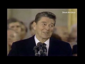 Full 1985 Ronald Reagan inauguration speech indoors as 2025 Donald Trump inauguration moved inside