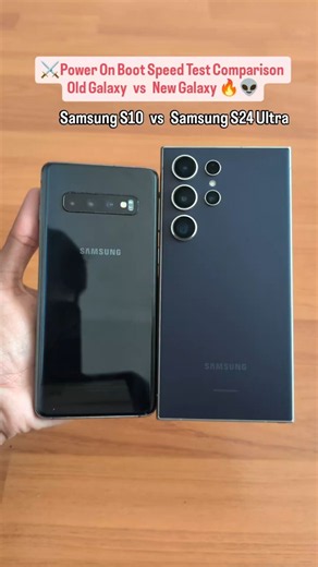 Samsung Galaxy S10 vs S24 Ultra 😱⚡ POWER ON BOOT SPEED TEST! | 5 Years of Samsung Evolution🔥 #shorts