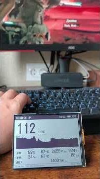 Info from MSI Afterburner and RTSS on ESP32-S3 RLCD #pcgaming #pc