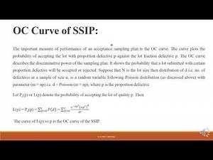 Chapter 3-Part 2|Single Sampling Inspection Plan|Acceptance Sampling|SQC|Lecture Series