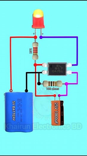 DIY Optocoupler Tester circuit #youtubeshorts #shortsfeed #circuitdiagram #khairunelectronicsbd