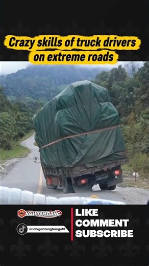 hold your breath, this driver is very skilled on sloping roads #viralshorts #fyp