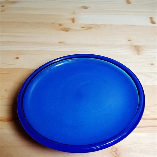 Italian Cobalt Blue Glass Dinner Plate Set - Etsy