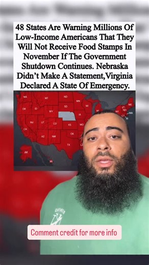 If the government shutdown continues, millions could lose SNAP benefits next month. But here’s what most people don’t know you can still access The Emergency Food Assistance Program (TEFAP) to get food support through local organizations. Still, this is a wake-up call. Depending on government aid isn’t a long-term plan. Now more than ever, it’s time to fix your credit, build assets, and invest in yourself so no shutdown can shut you down. Comment credit for more info | Najee Samir Hannigan