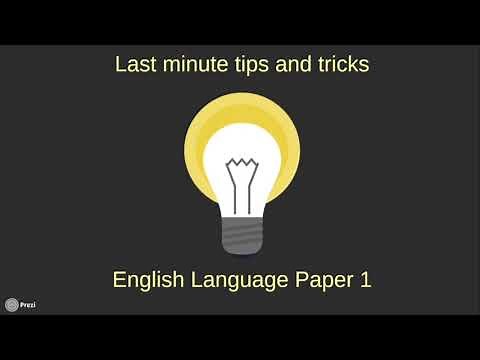 Last minute tips and tricks AQA English Language Paper 1