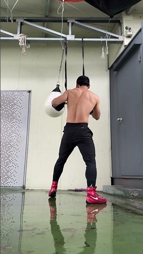 Rainy day heavy bag boxing