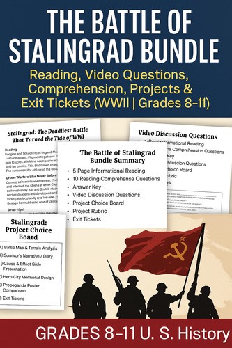 Battle of Stalingrad — Multi-Page Reading, Video, Projects & Exit Tickets