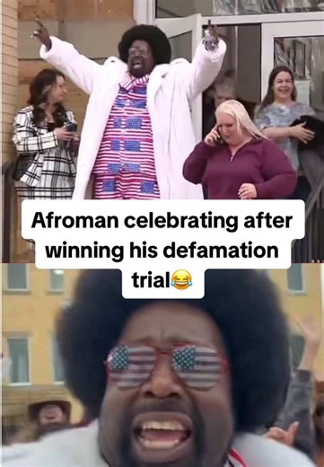 Afroman celebrating outside the Adams County courthouse after winning his defamation trial😂 #afroman