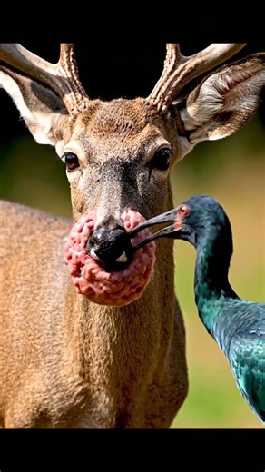 This Bird Helped a Deer… Nature Is Incredible 😳