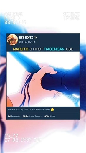 NARUTO’S FIRST RASENGAN USE🔥#naruto #kabuto #narutoshippuden #anime