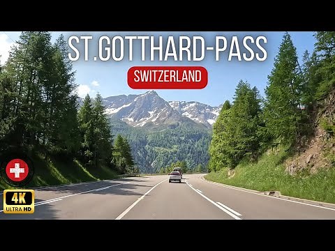 Gotthard Pass 4K Drive | Airolo to Göschenen | Old Tremola Road