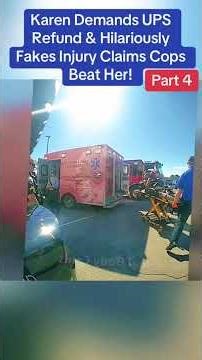 karen demands UPS refund & hilariosly fakes injury claim cops beat her! #trending #shorts