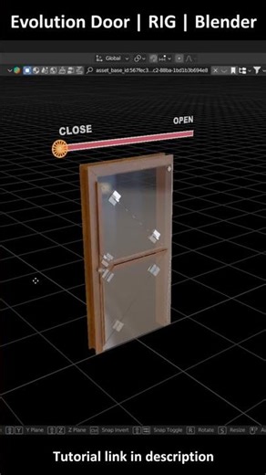 Evolution Door | Rigging | Blender