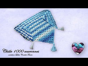 Easy 1000 Crown Shawl "Lidia Crochet Knitting"