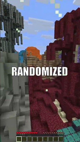 Minecraft, but when you enter a CHUNK, it RANDOMIZES!! #minecraft #minecraftshorts