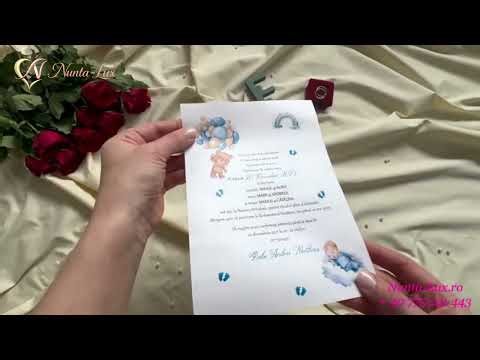 Invitație botez Cod 1920 💌 | Invitații botez elegante și deosebite 💝 Nunta-Lux.ro