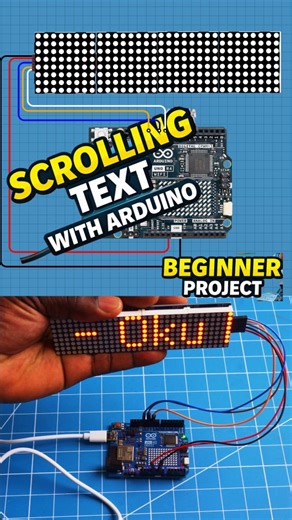 4-in-1 Dot Matrix LED Display with Arduino Uno R4 🔥 Scroll text, numbers, and animations with ease using Arduino Uno R4. Perfect for beginners, STEM learning, and smart display projects. #fyp #ArduinoUnoR4 #DotMatrix #LEDDisplay #DIYElectronics STEM | Oku Electronics