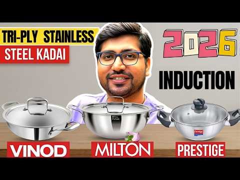 [TOP 3]🔥Best Induction Kadai for Indian Cooking🔥Best Triply Stainless Steel Kadai 2026
