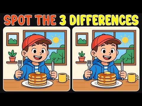 Find 3 differences between the two pictures | Puzzle with solutions!
