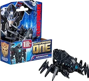 Transformers One Cog Changer Airachnid 4-Inch Robot Action Figure, Interactive Toys for Boys and Girls Ages 6 and Up