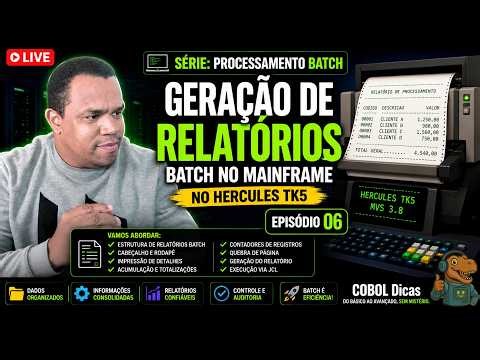 💻 Série: Processamento Batch no Mainframe #06 | Geração de Relatórios Batch no Hercules TK5